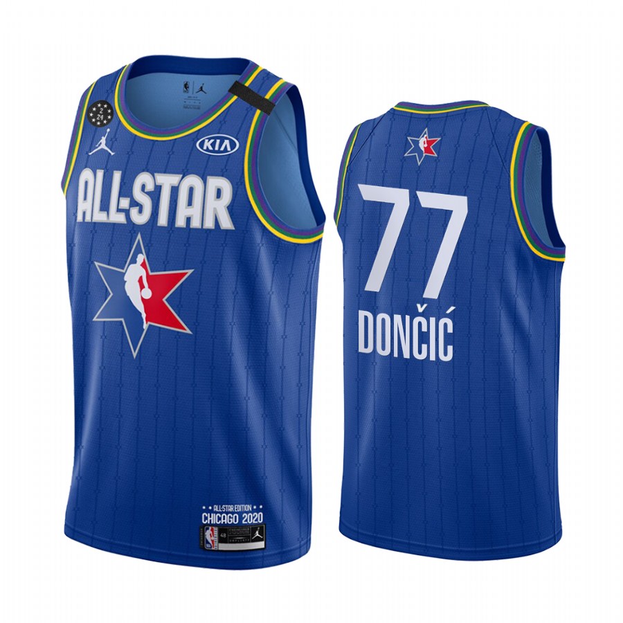 All-Star Game Jersey Western Conference Dallas Mavericks Luka Doncic #77 Blue