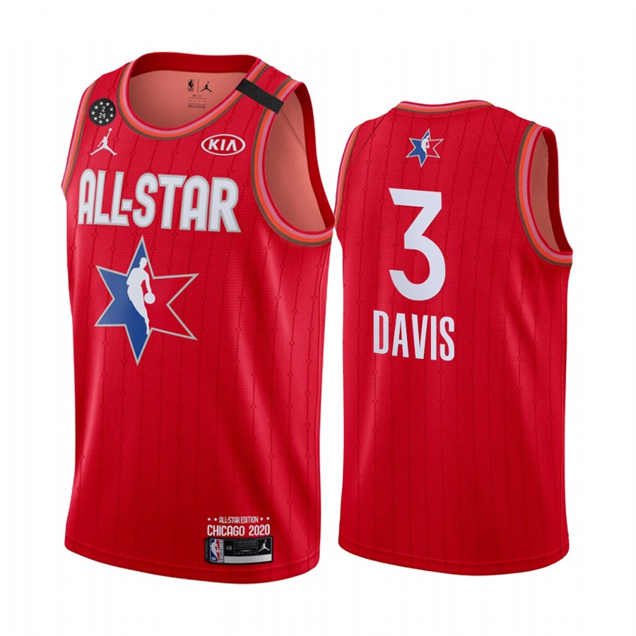 All-Star Game Jersey Western Conference Los Angeles Lakers Anthony Davis #3 Red