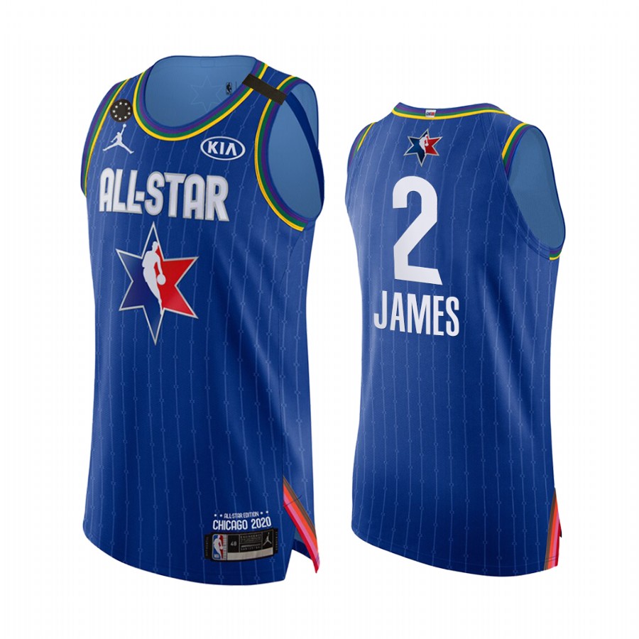 All-Star LeBron James #2 Jersey Kobe Forever Los Angeles Lakers Blue