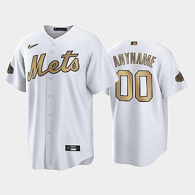 All-Star Game NL New York Mets White 00 Custom Jersey