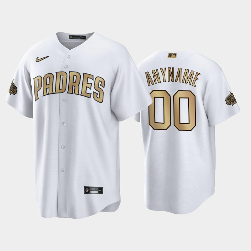 All-Star Game NL San Diego Padres White 00 Custom Jersey