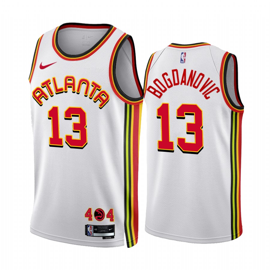 Atlanta Hawks Bogdan Bogdanovic White Association Edition #13 Jersey