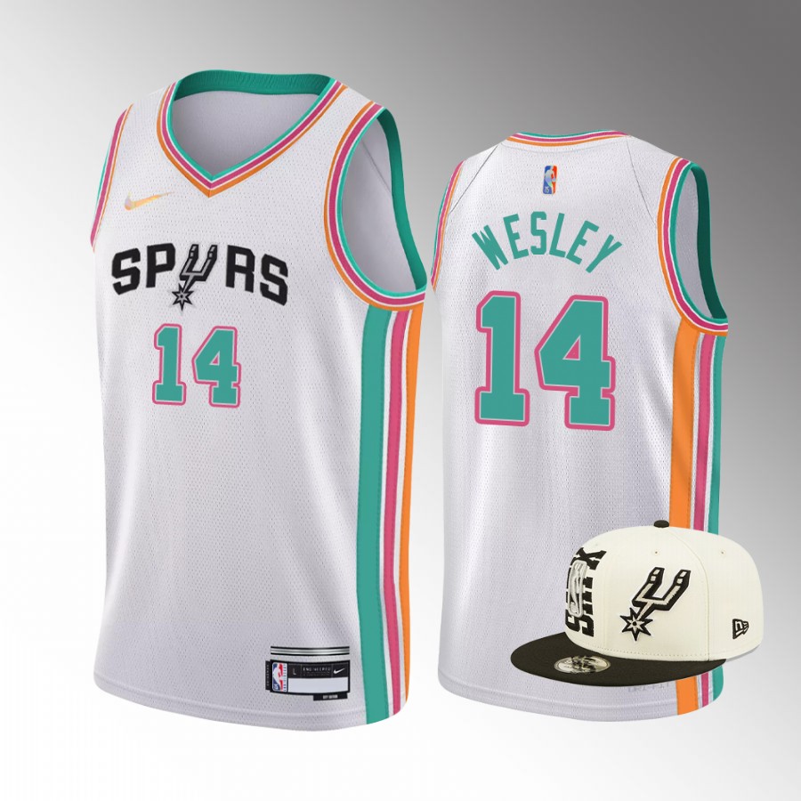 Draft Blake Wesley San Antonio Spurs White Jersey City Edition