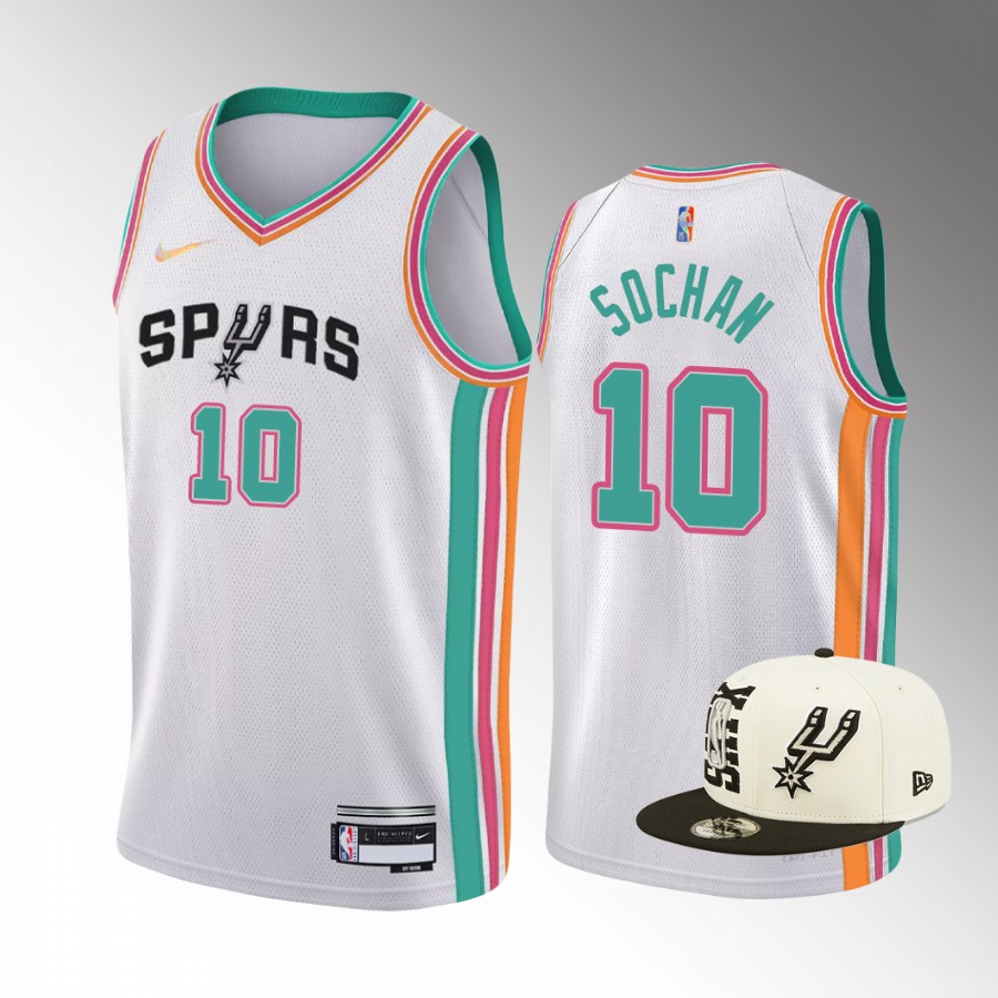 Draft Jeremy Sochan San Antonio Spurs White Jersey City Edition