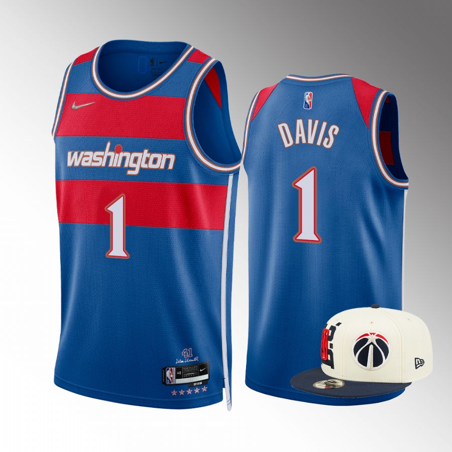 Draft Johnny Davis Washington Wizards Blue Jersey City Edition