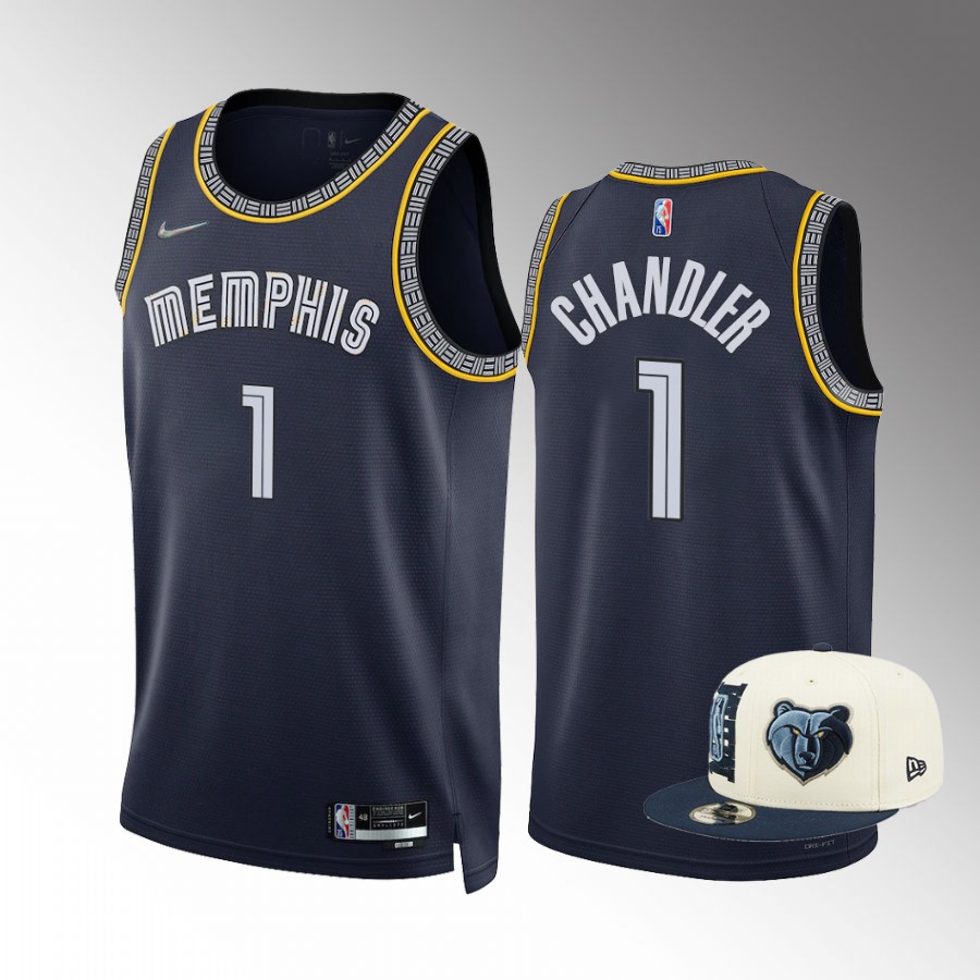 Draft Kennedy Chandler Memphis Grizzlies #1 Navy Jersey City Edition