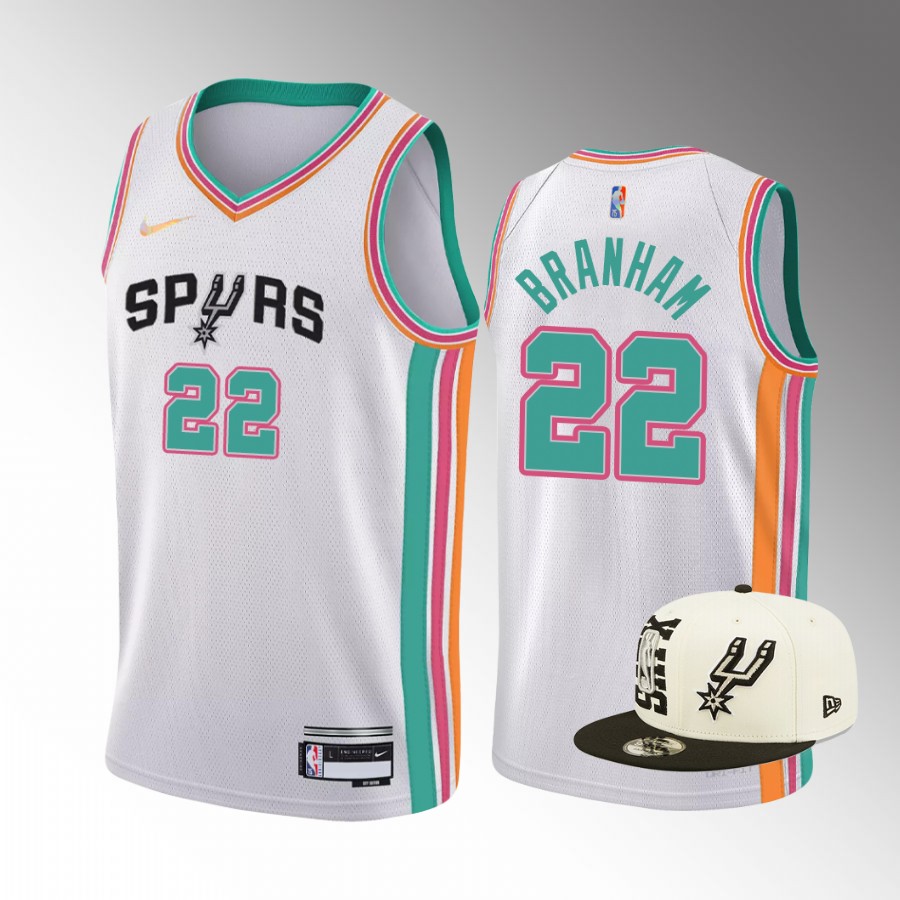 Draft Malaki Branham San Antonio Spurs White Jersey City Edition