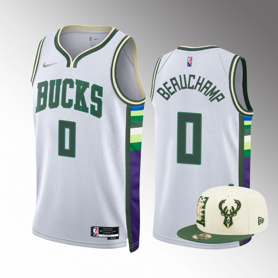 Draft MarJon Beauchamp Milwaukee Bucks White Jersey City Edition