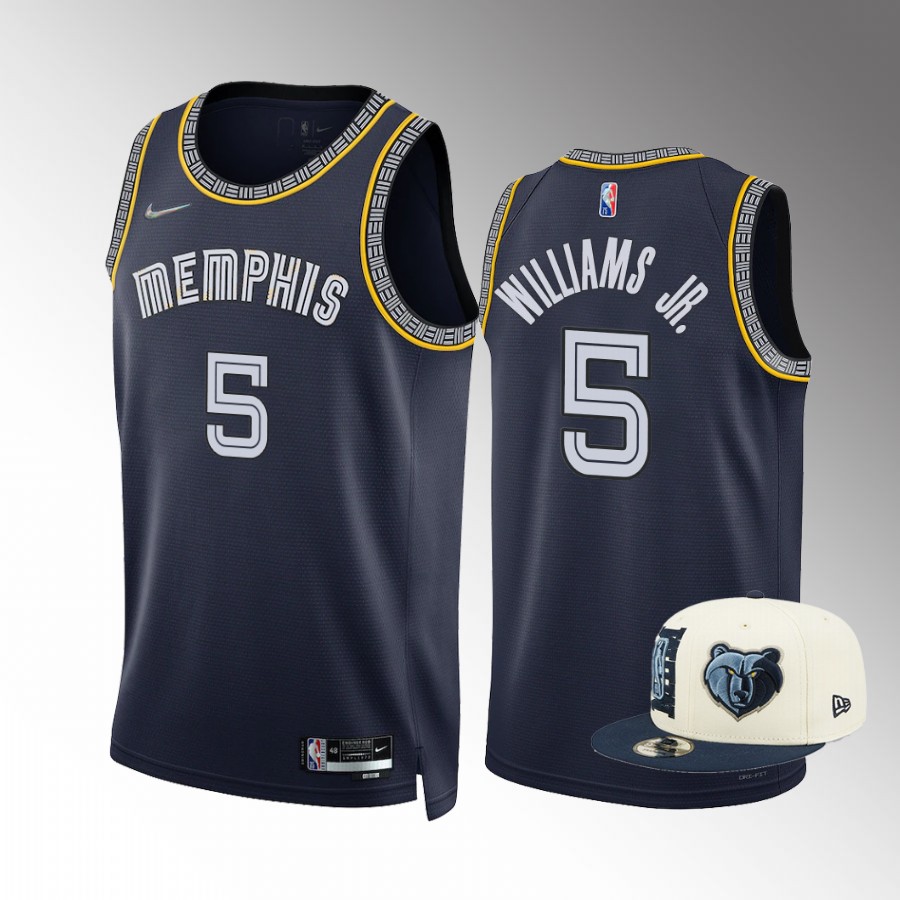 Draft Vince Williams Jr. Memphis Grizzlies Navy Jersey City Edition
