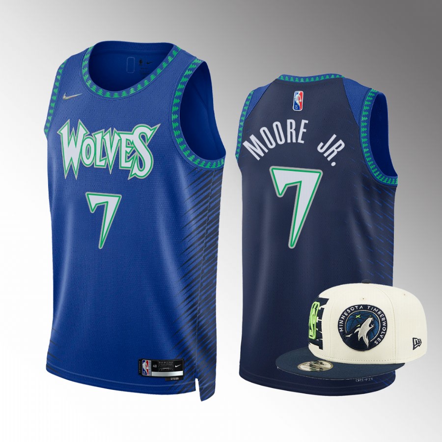 Draft Wendell Moore Jr. Minnesota Timberwolves #7 White Jersey City Edition