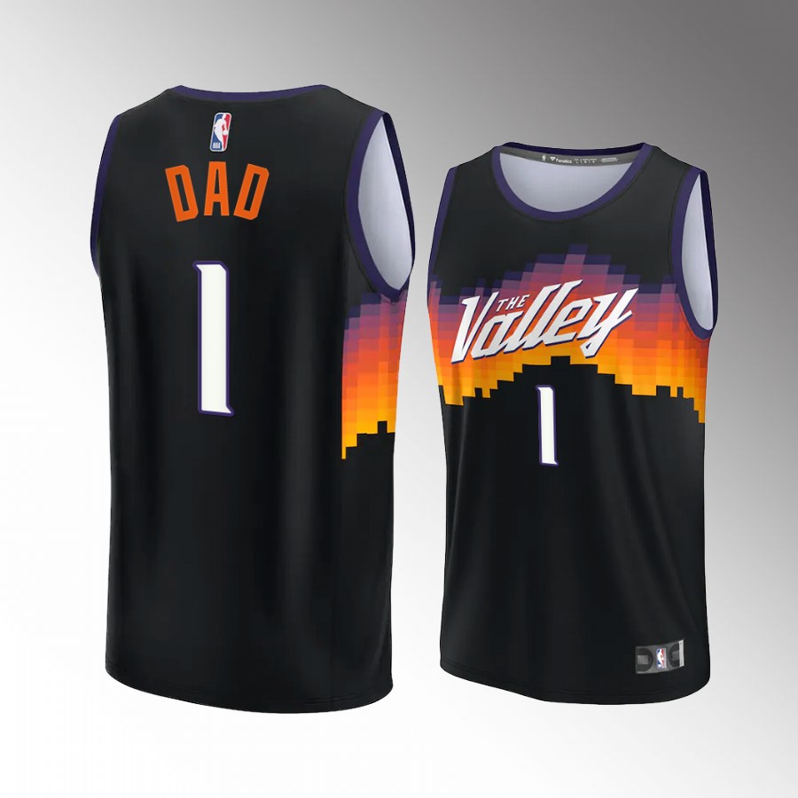 Fathers Day Gift Phoenix Suns Greatest Dad Jersey Black #1 chioce