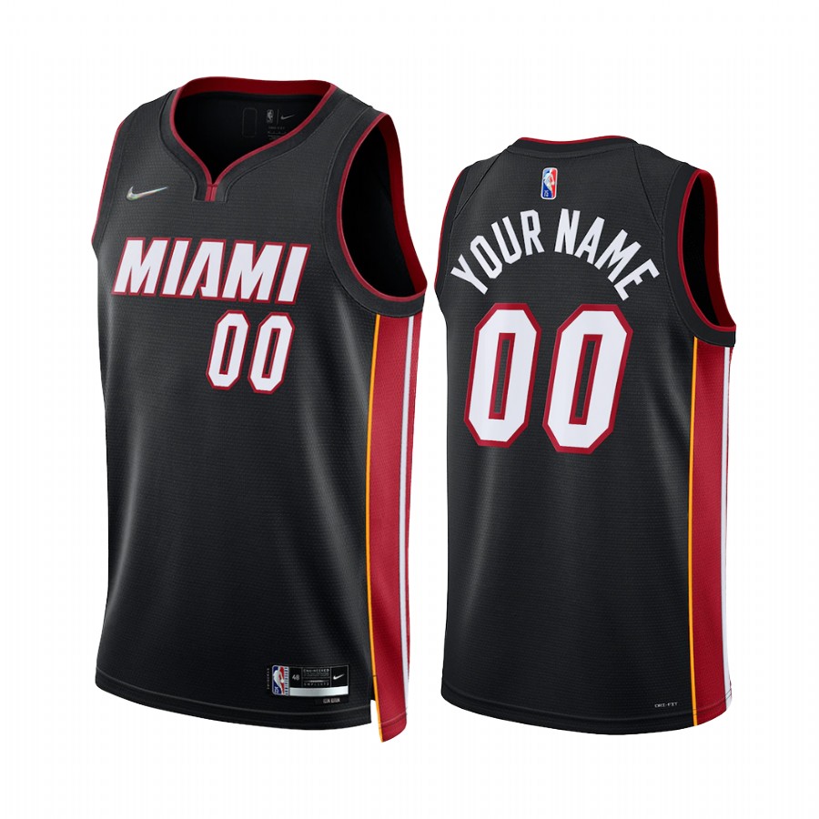 Miami Heat Custom Black Icon Edition #00 Jersey