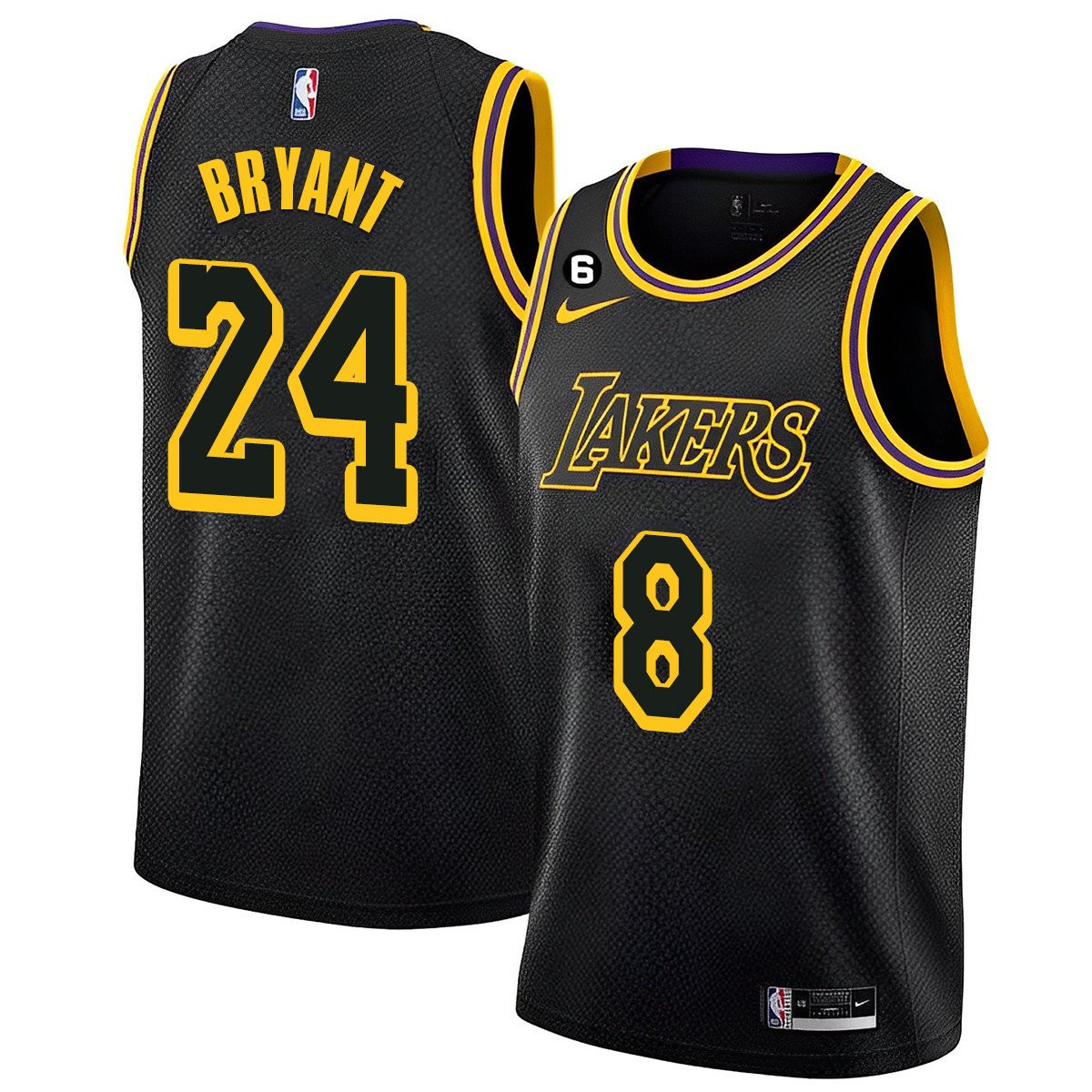 Kobe Bryant Los Angeles Lakers Collection Black Mamba Jersey - All Stitched