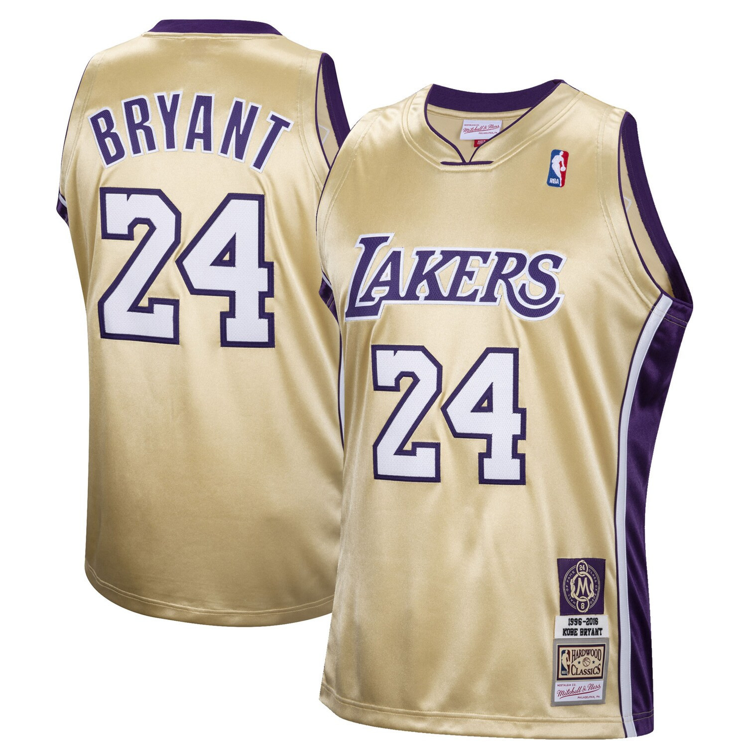 Kobe Bryant Los Angeles Lakers Collection Hardwood Gold Jersey - All Stitched