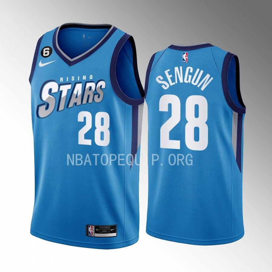 Rising Stars Alperen Sengun Blue Men's Uniform Houston Rockets #28 Jersey