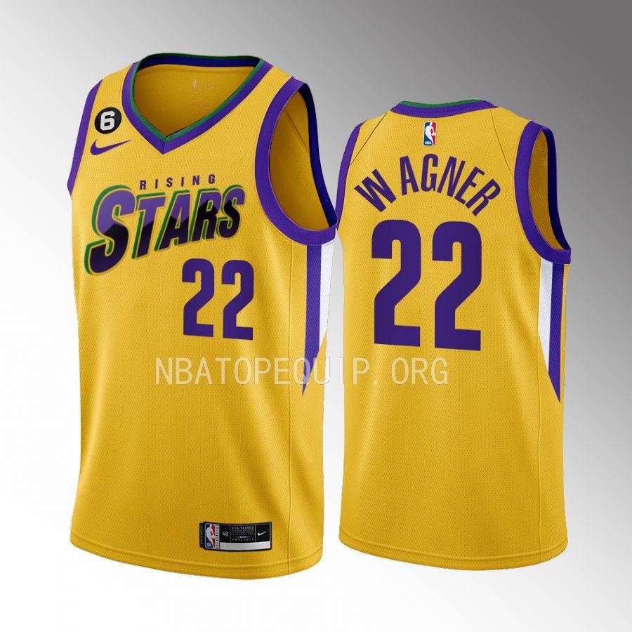 Rising Stars Franz Wagner Yellow Men's Uniform Orlando Magic #22 Jersey