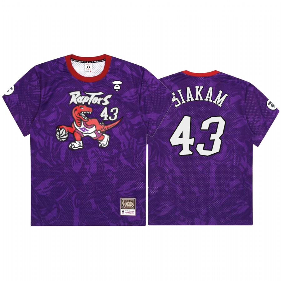AAPE x M&N collection Pascal Siakam #43 Raptors Purple Jersey