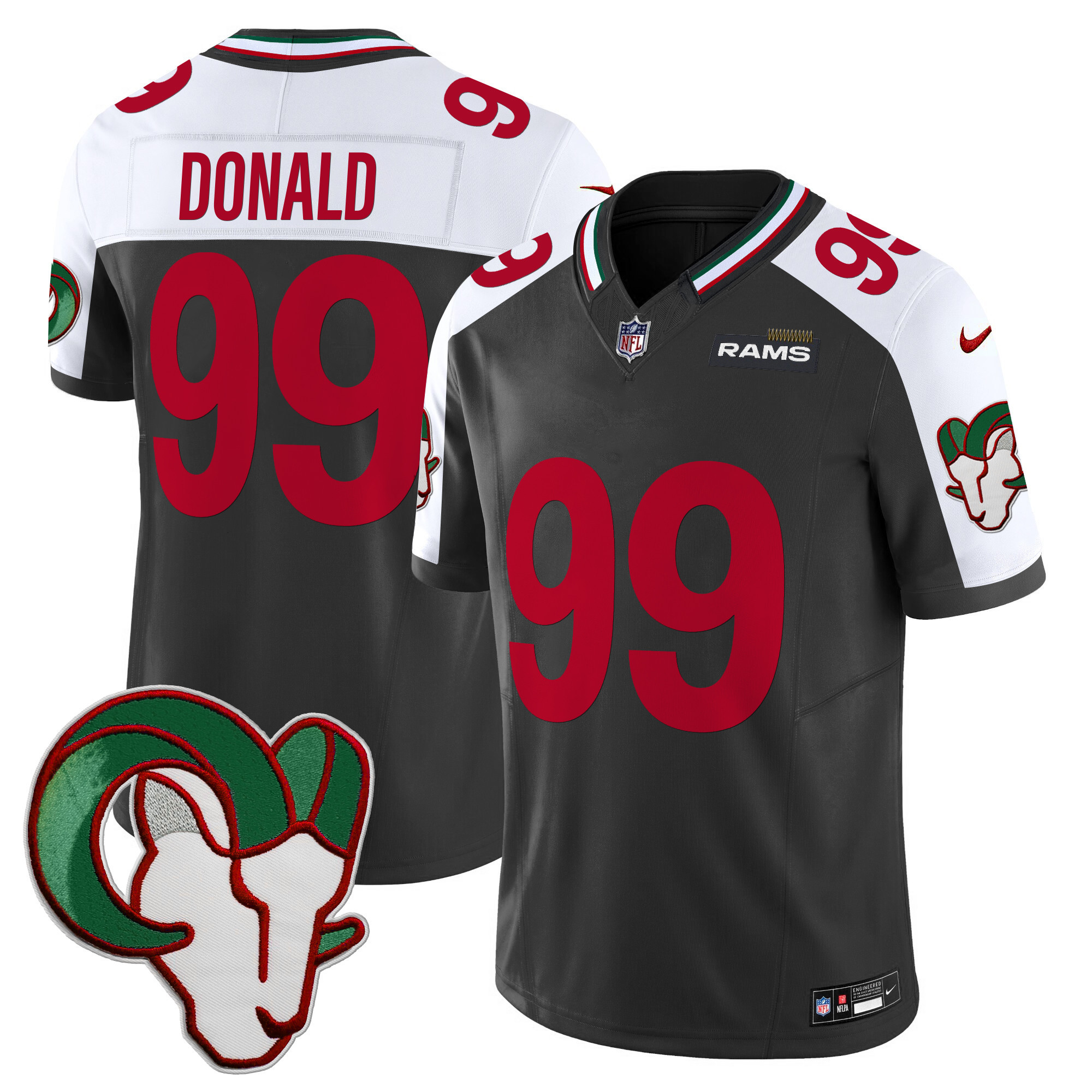 Aaron Donald Men's Los Angeles Rams Mexico Vapor Limited Black Alternate Jersey