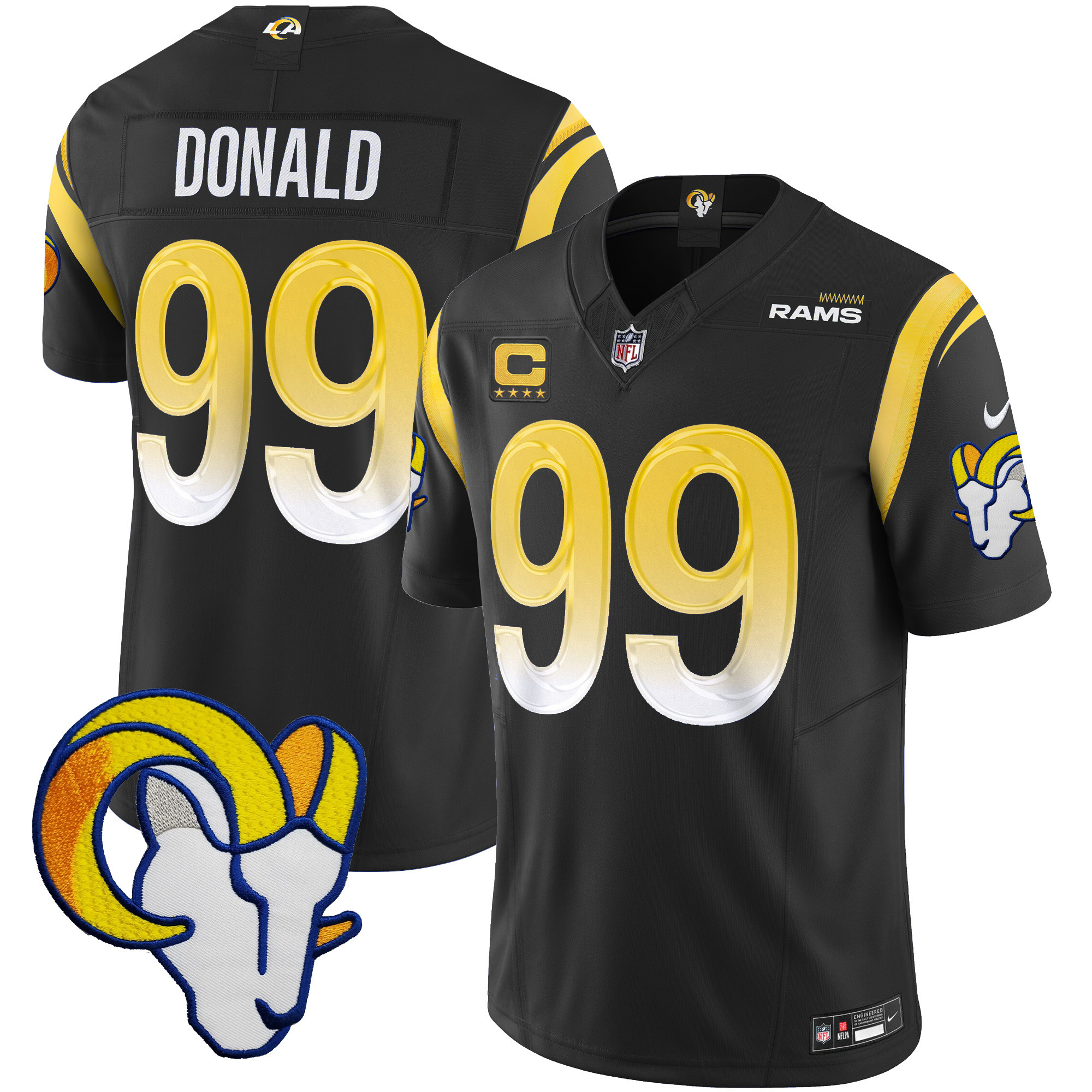 Aaron Donald Men's Los Angeles Rams Vapor Limited Black Jersey