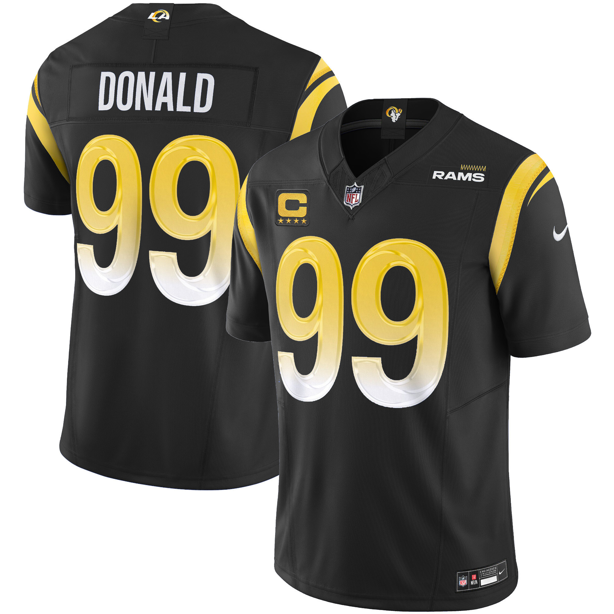 Aaron Donald Men's Los Angeles Rams Vapor Limited Black Jersey