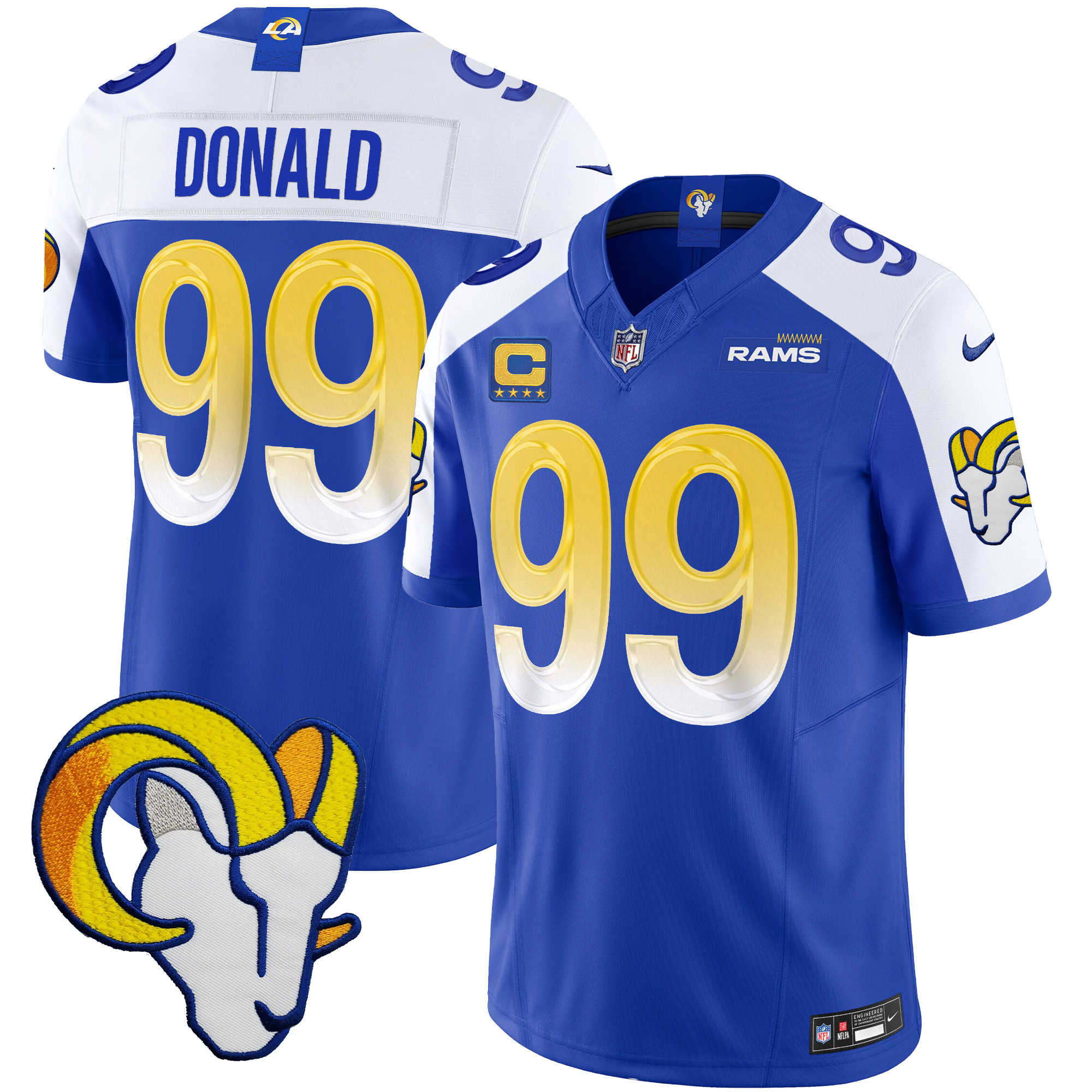Aaron Donald Men's Los Angeles Rams Vapor Limited Royal Alternate Jersey