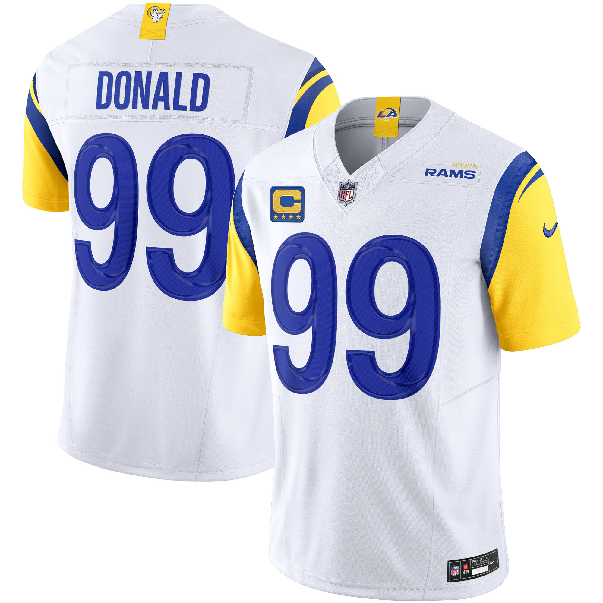 Aaron Donald Men's Los Angeles Rams Vapor Limited White Jersey