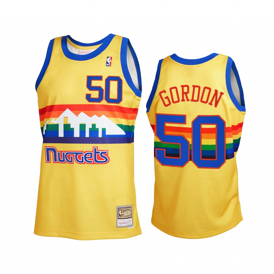 Aaron Gordon 50 Denver Nuggets Reload 2.0 Gold Jersey Throwback