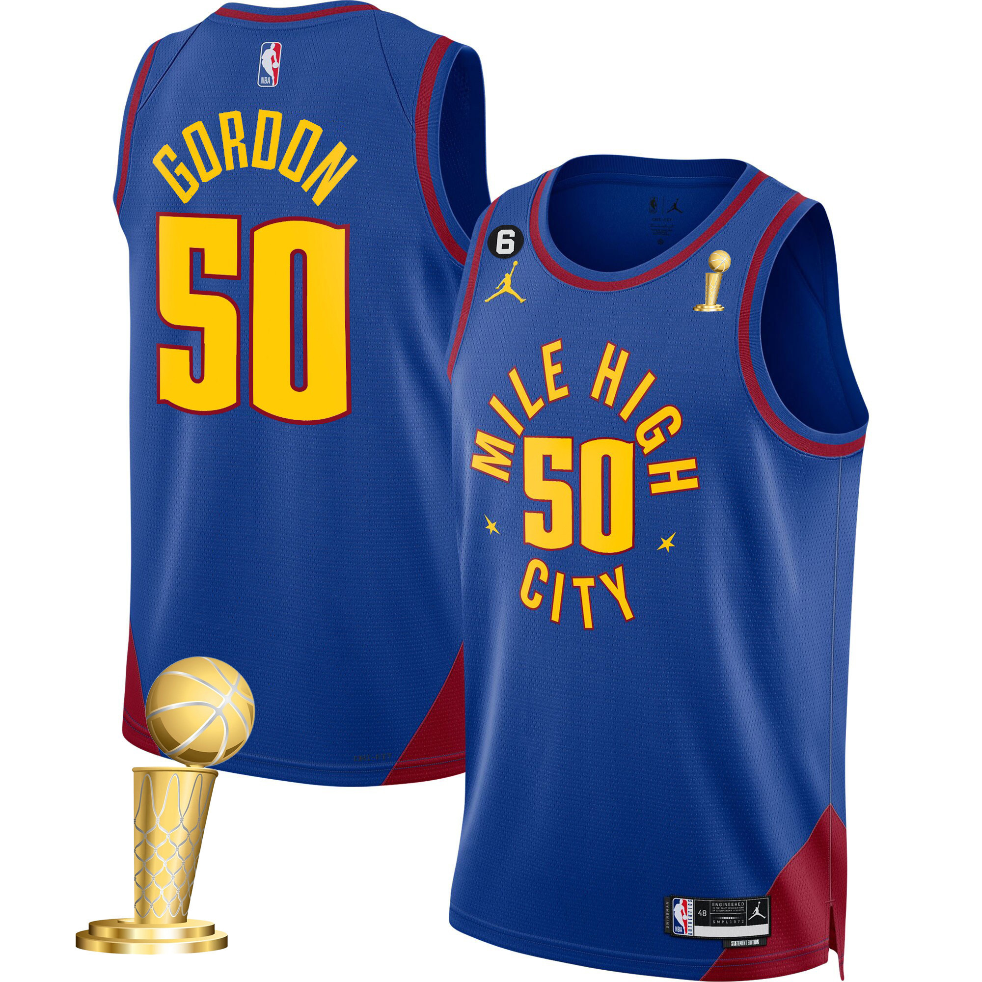 Aaron Gordon Men's Denver Nuggets Champions Collection Statement Jersey - All Stitched