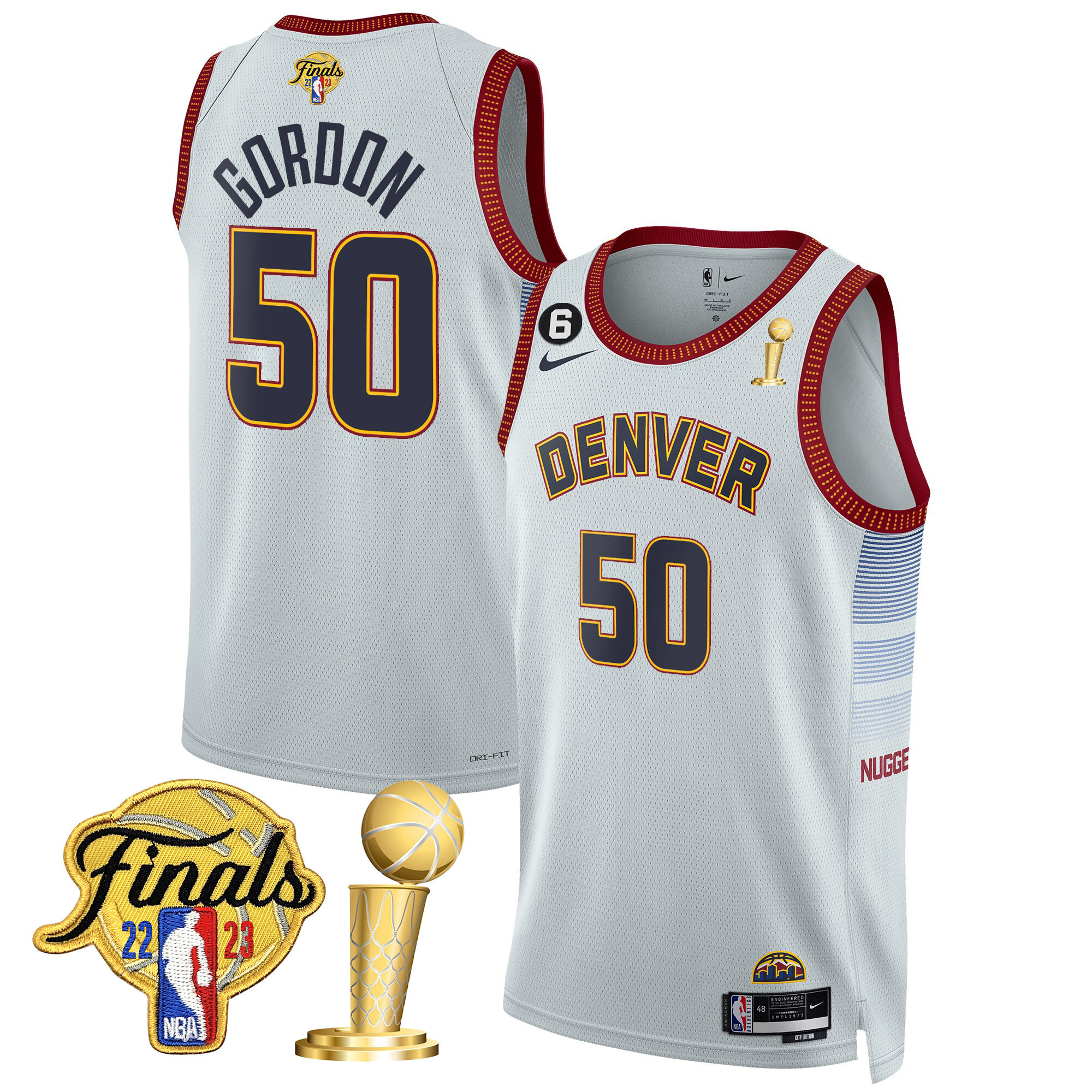 Aaron Gordon Men's Denver Nuggets Finals & Champions Patch City Jersey - All Stitched