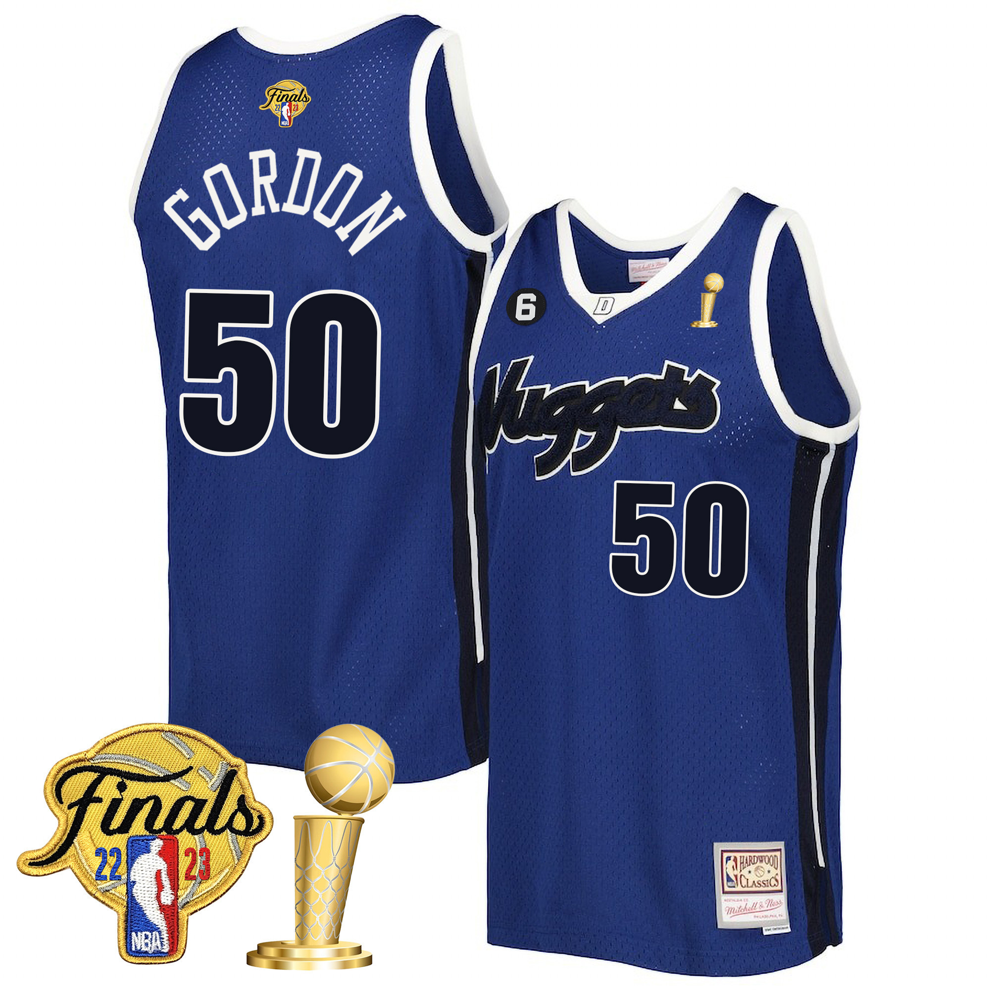 Aaron Gordon Men's Denver Nuggets Finals Patch & Champions Collection V2 Swingman Jersey - All Stitched