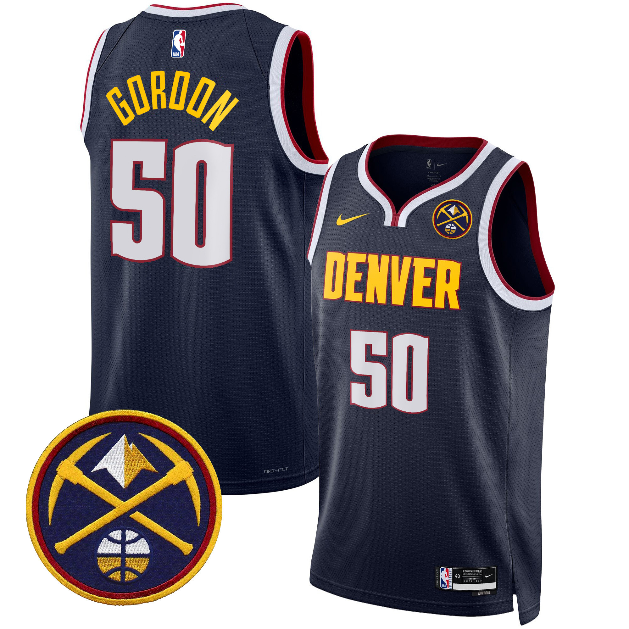 Aaron Gordon Men's Denver Nuggets Swingman Icon Jersey - All Stitched