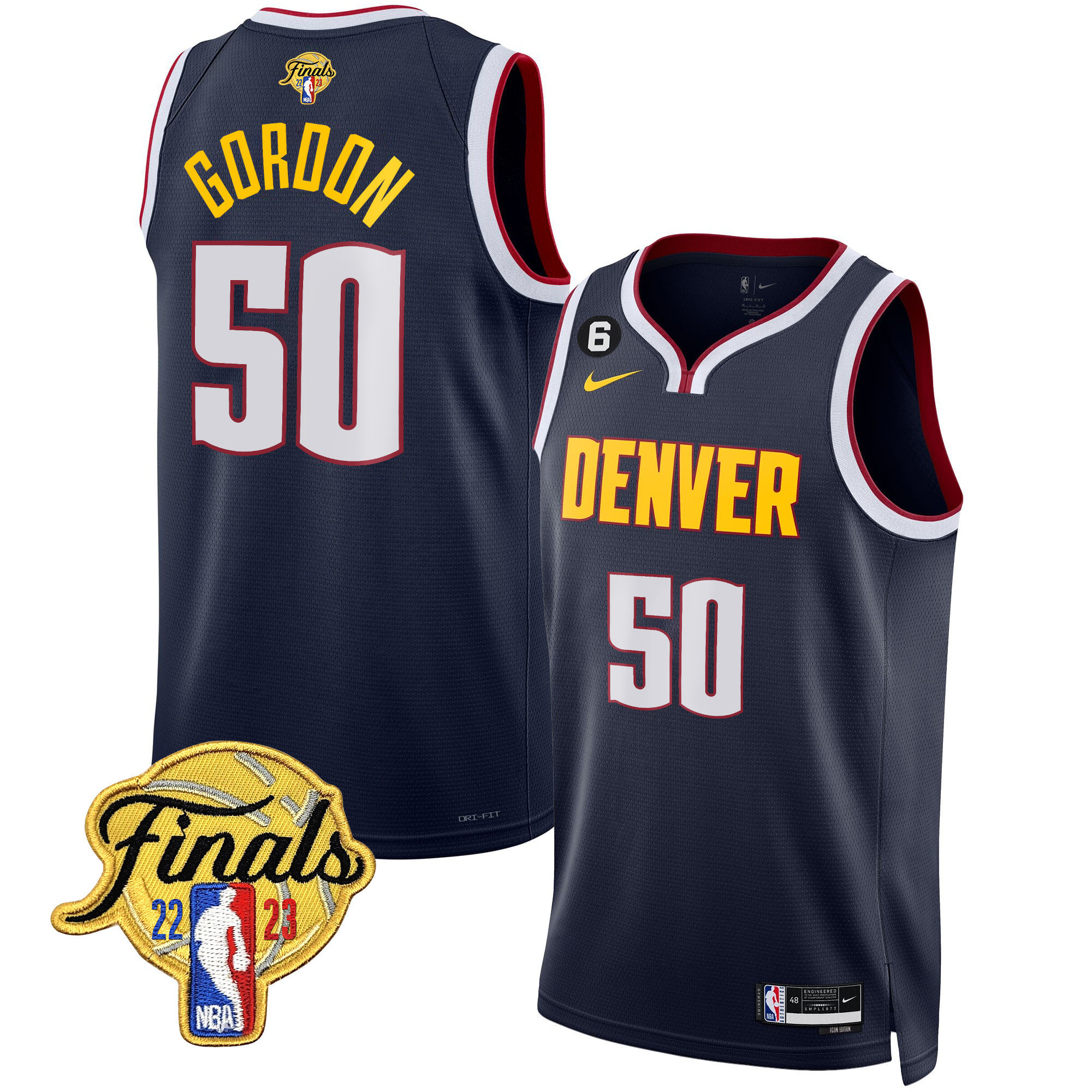 Aaron Gordon Youth's Denver Nuggets Finals Patch Collection Icon Jersey - All Stitched