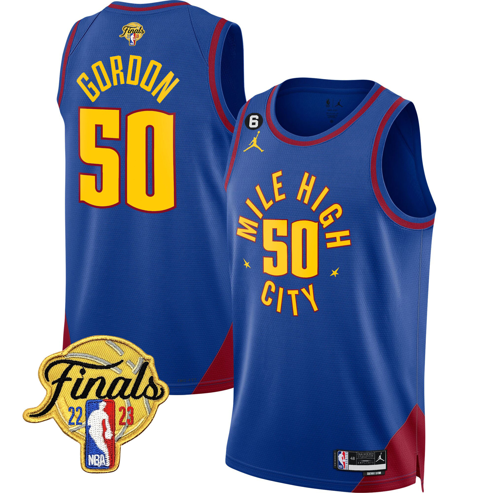 Aaron Gordon Youth's Denver Nuggets Finals Patch Collection Statement Jersey - All Stitched
