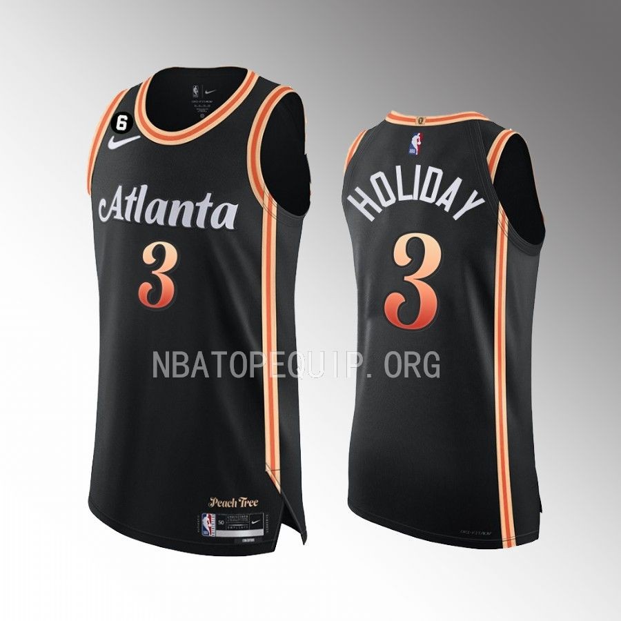 Aaron Holiday Atlanta Hawks City Edition #3 Jersey Black