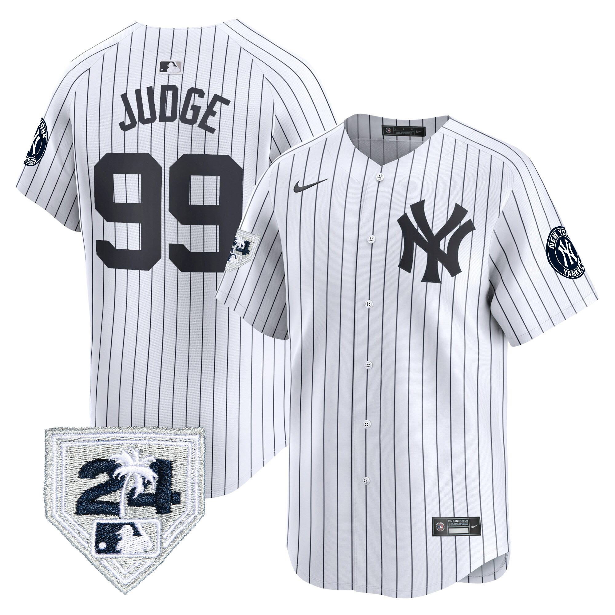 Aaron Judge Men's New York Yankees Spring Training Patch Vapor Premier Limited V3 White Jersey