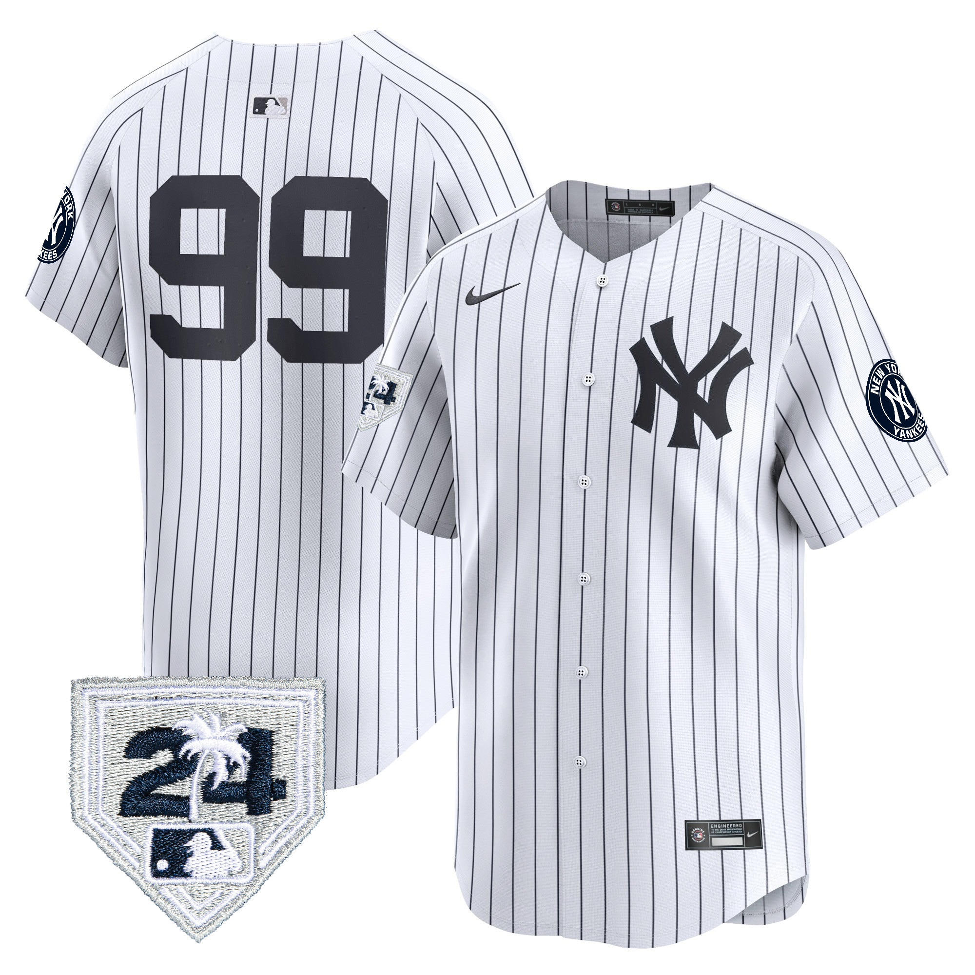 Aaron Judge Men's New York Yankees Spring Training Patch Vapor Premier Limited V4 White Jersey