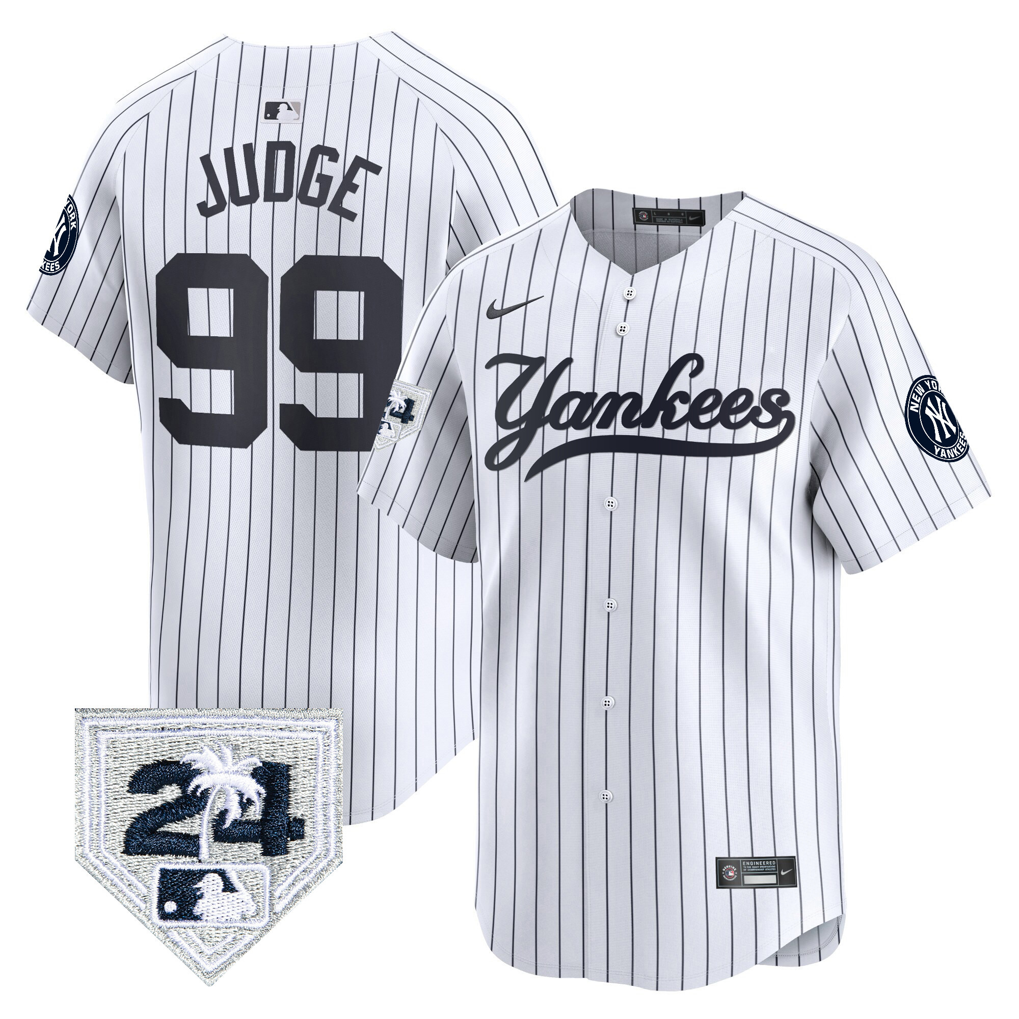 Aaron Judge Men's New York Yankees Spring Training Patch Vapor Premier Limited V6 White Jersey