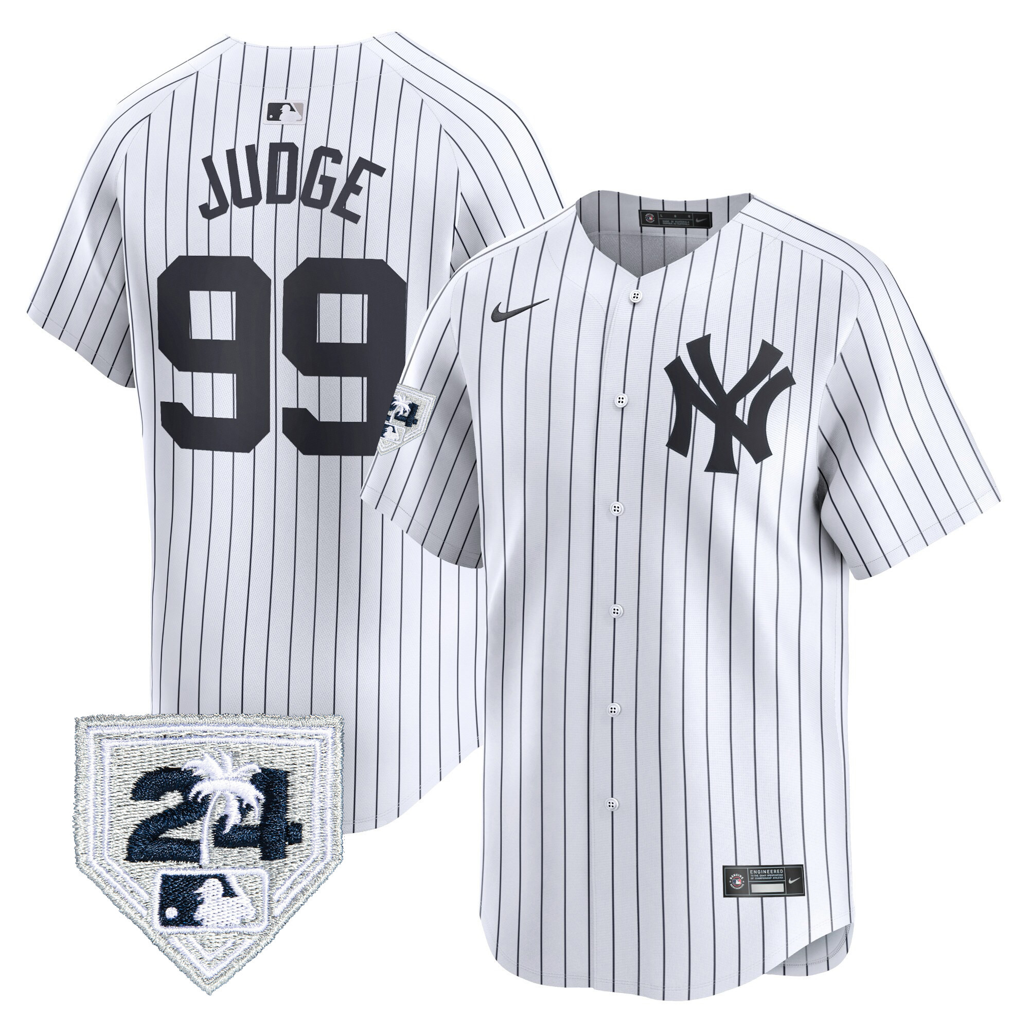 Aaron Judge Men's New York Yankees Spring Training Patch Vapor Premier Limited White Jersey