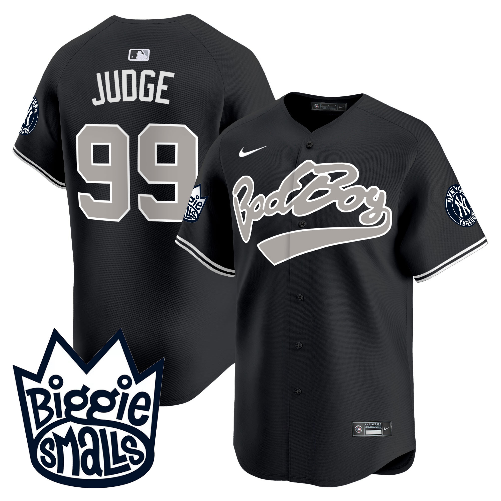 Aaron Judge Men's New York Yankees Biggie Smalls Vapor Premier Limited Black Jersey
