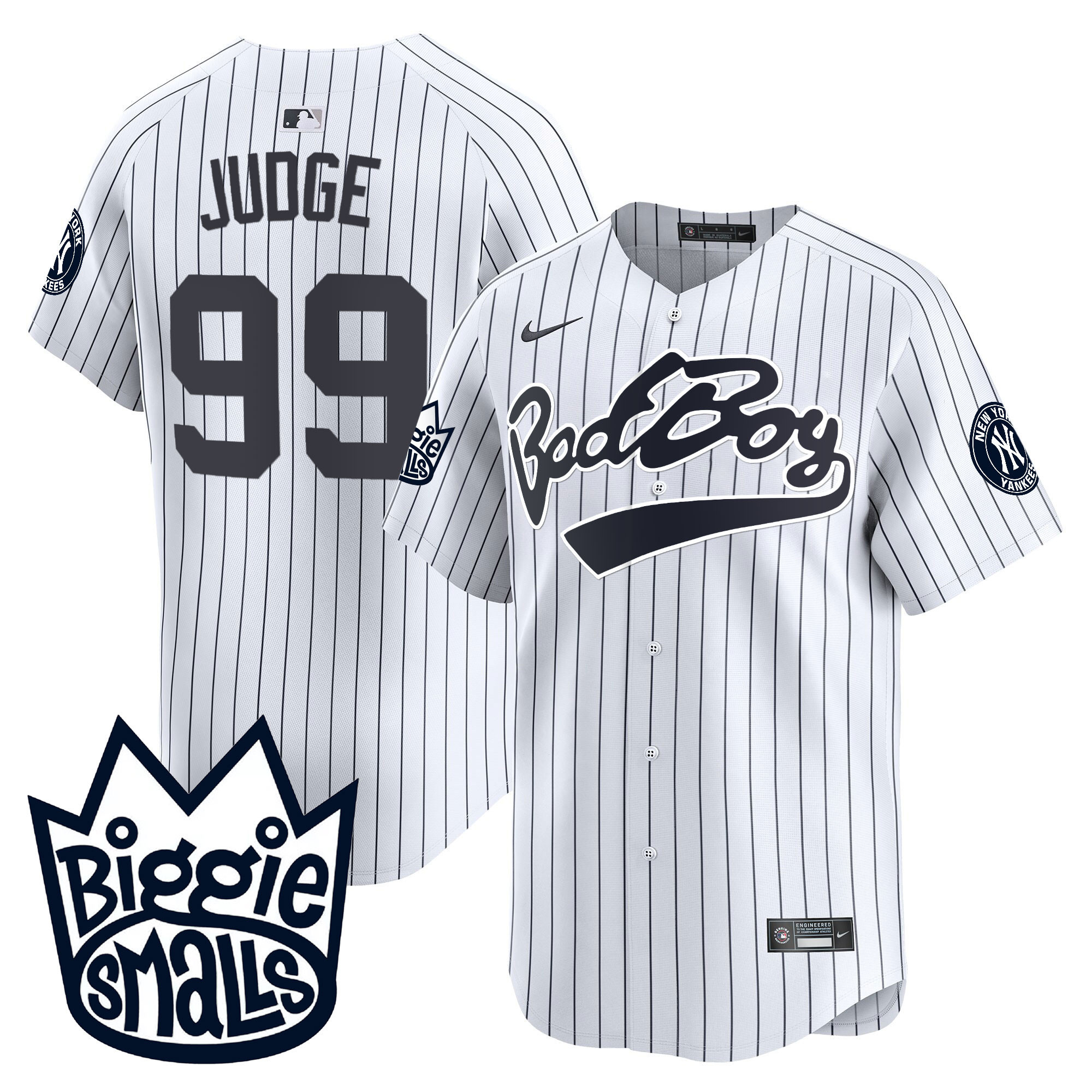 Aaron Judge Men's New York Yankees Biggie Smalls Vapor Premier Limited White Jersey