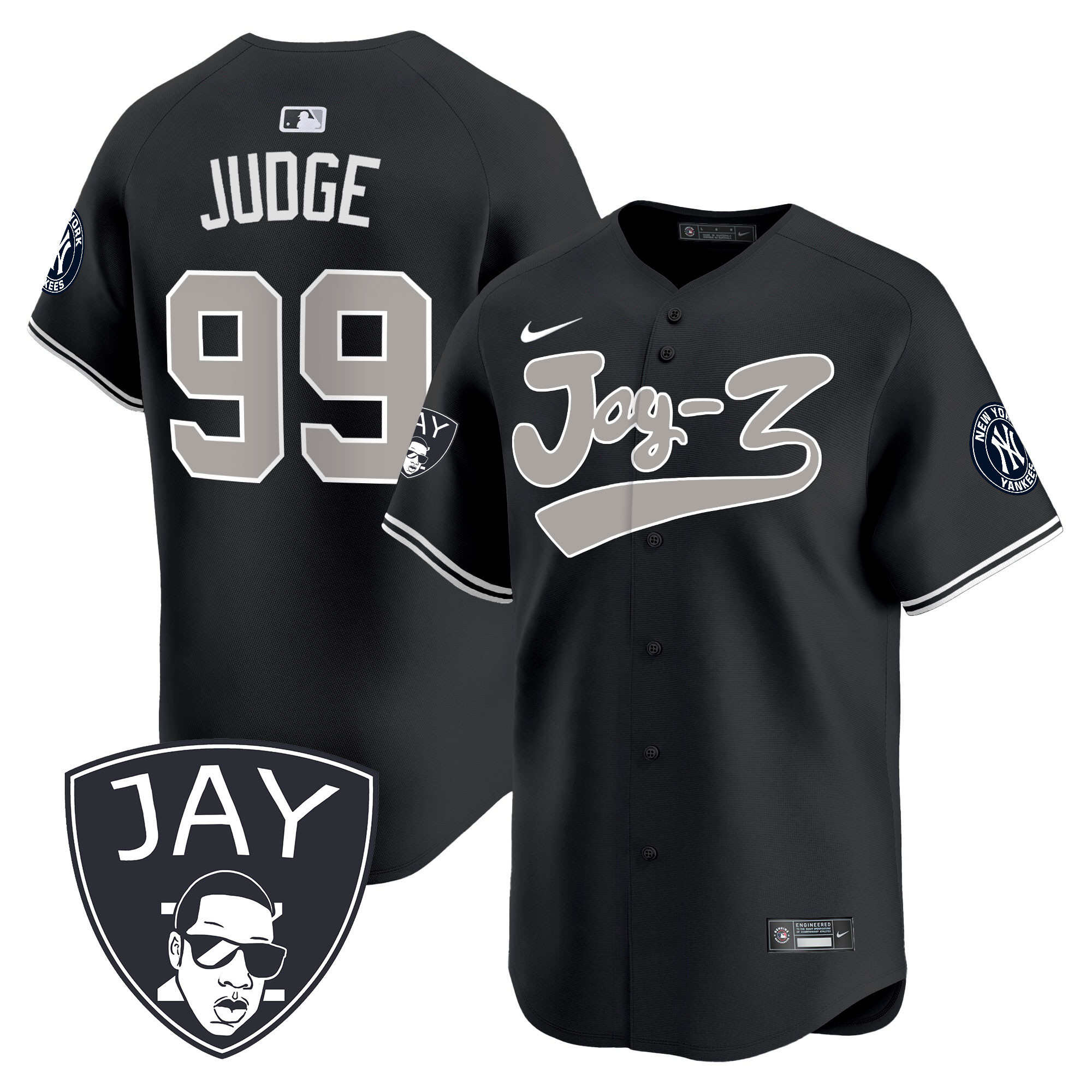 Aaron Judge Men's New York Yankees Jay-Z Vapor Premier Limited V2 Black Jersey