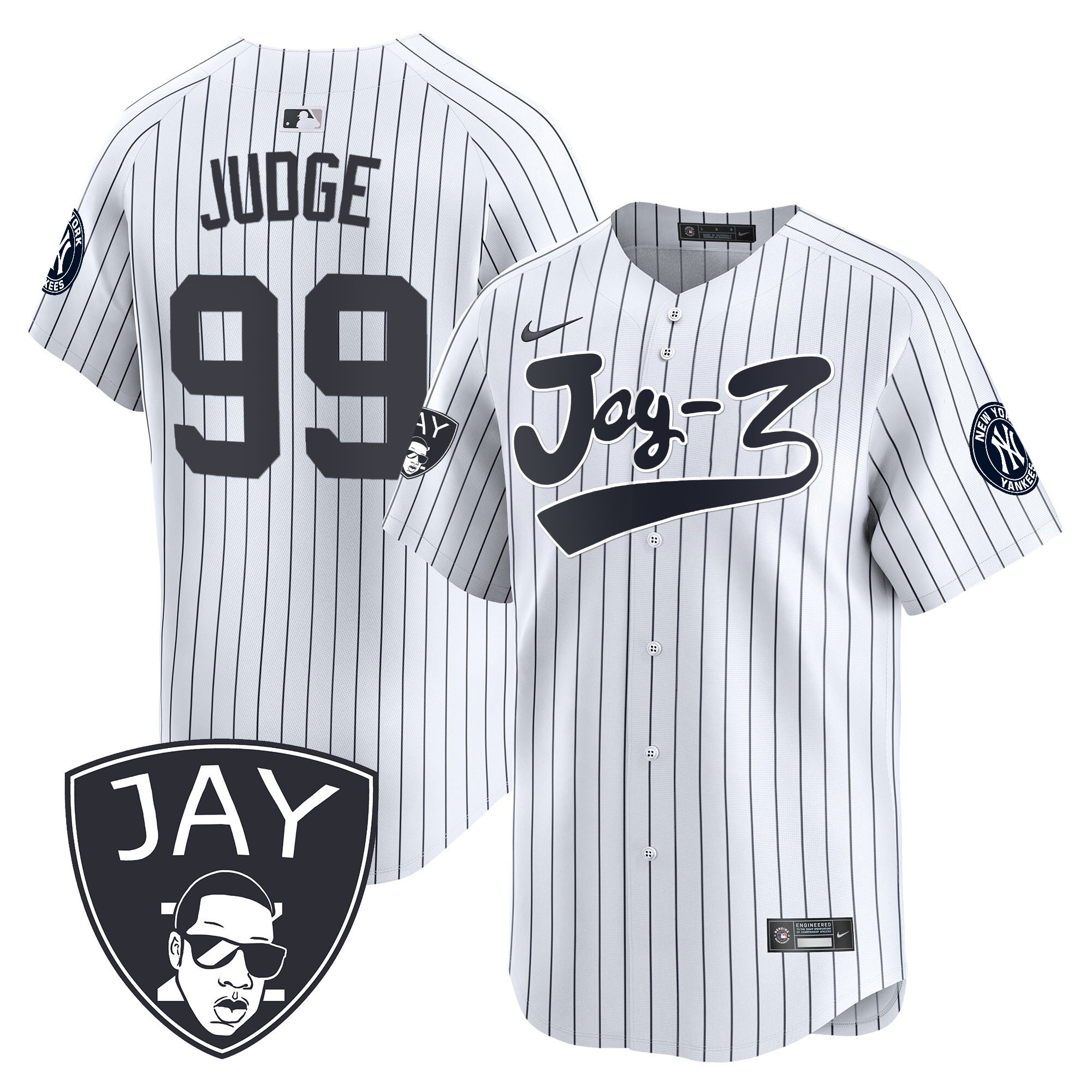 Aaron Judge Men's New York Yankees Jay-Z Vapor Premier Limited V2 White Jersey
