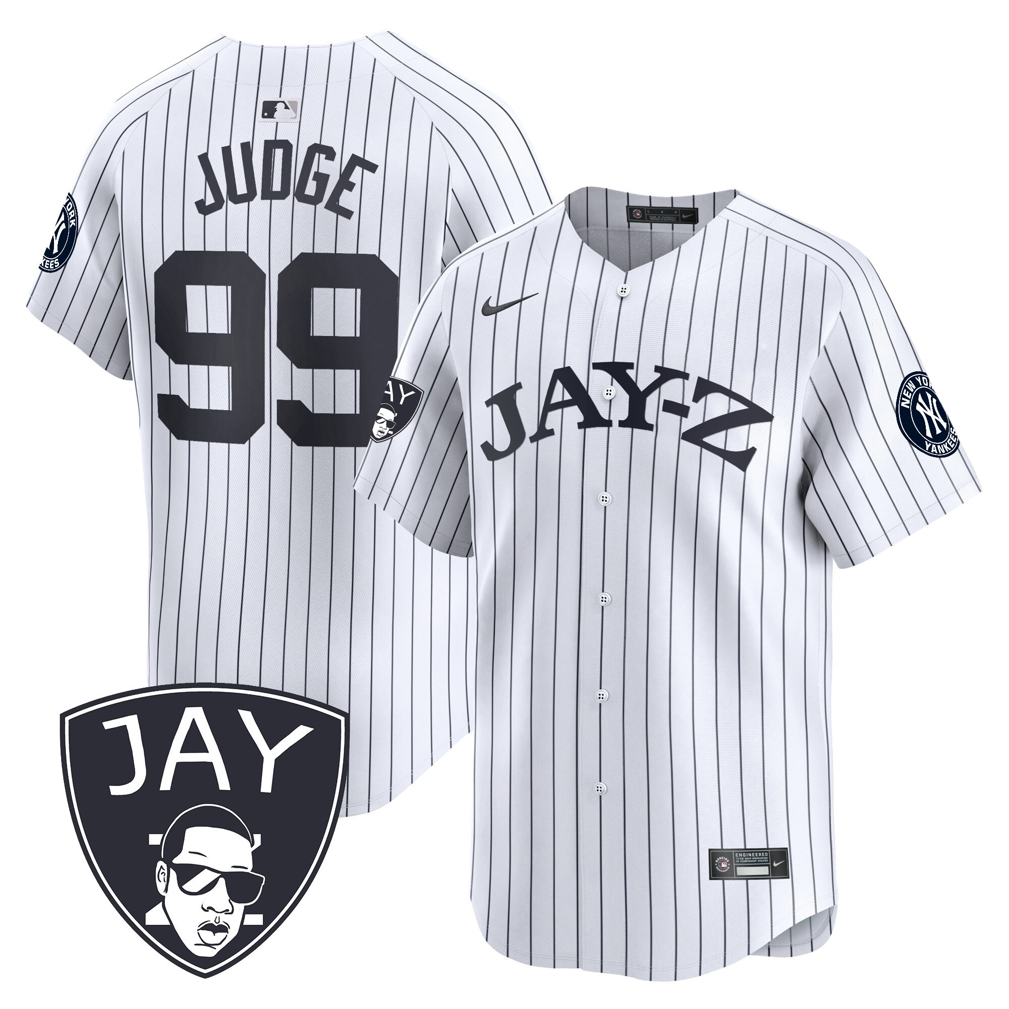 Aaron Judge Men's New York Yankees Jay-Z Vapor Premier Limited White Jersey