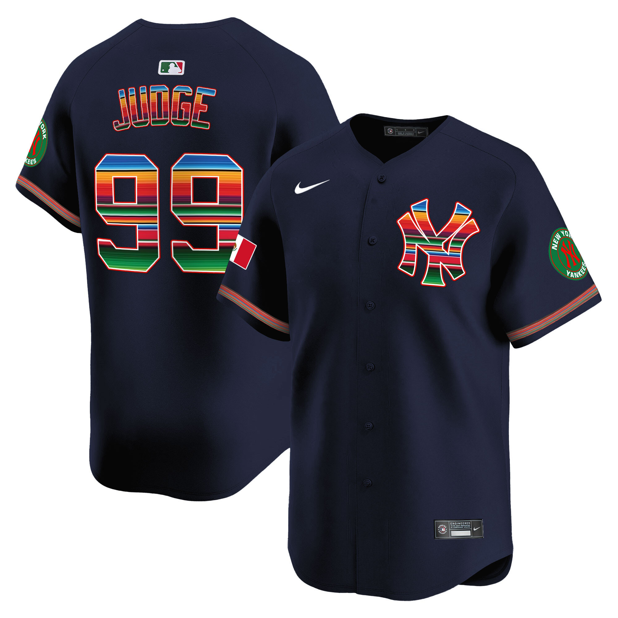 Aaron Judge Men's New York Yankees Mexico Vapor Premier Limited Navy Jersey