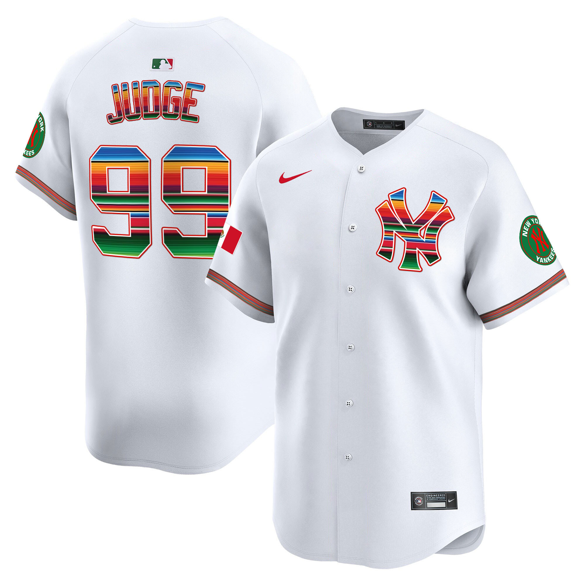 Aaron Judge Men's New York Yankees Mexico Vapor Premier Limited White Jersey