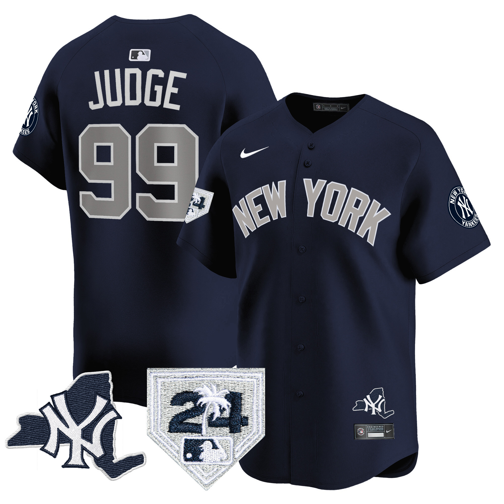 Aaron Judge Men's New York Yankees Vapor Premier Limited - New York Patch Alternate Jersey