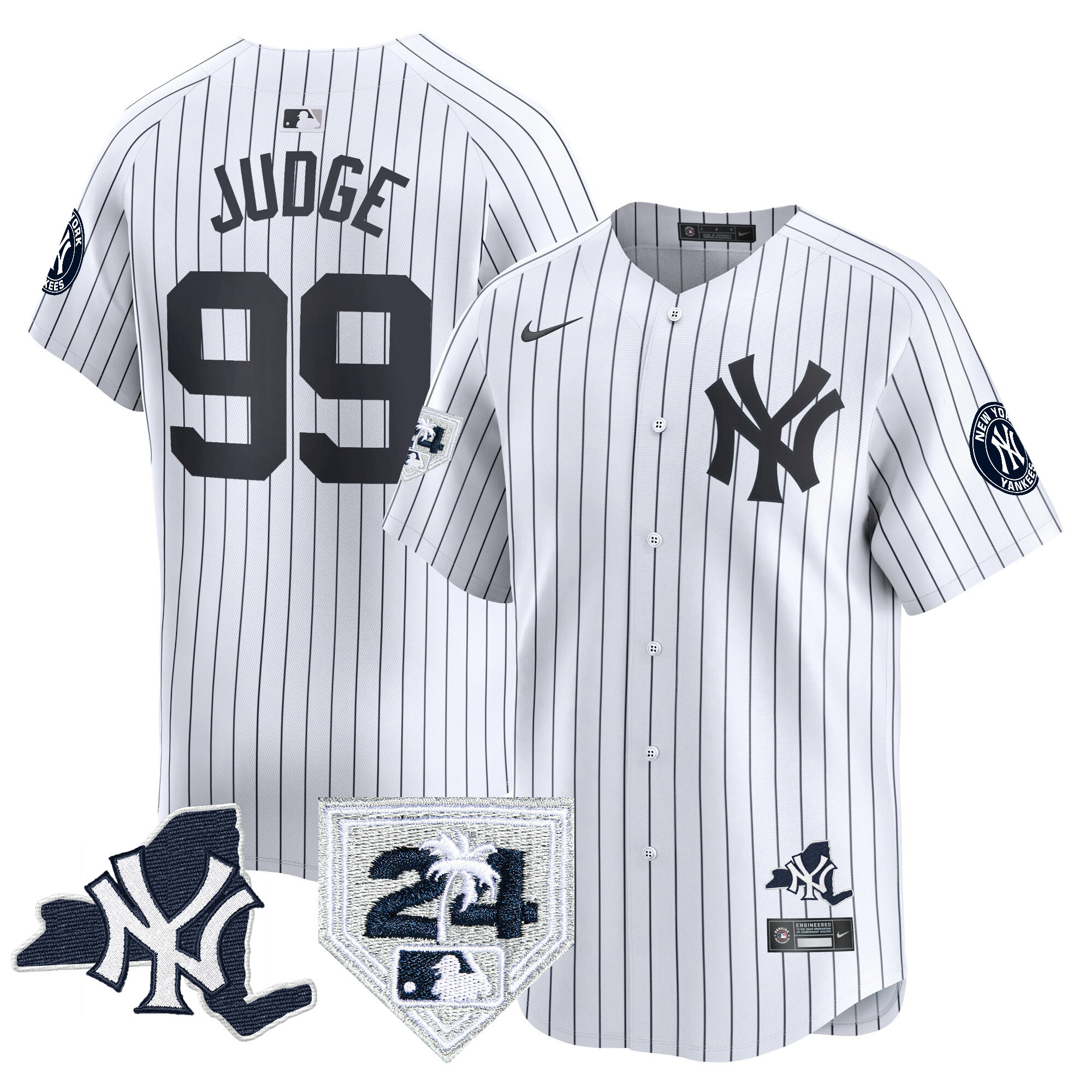 Aaron Judge Men's New York Yankees Vapor Premier Limited - New York Patch White Jersey