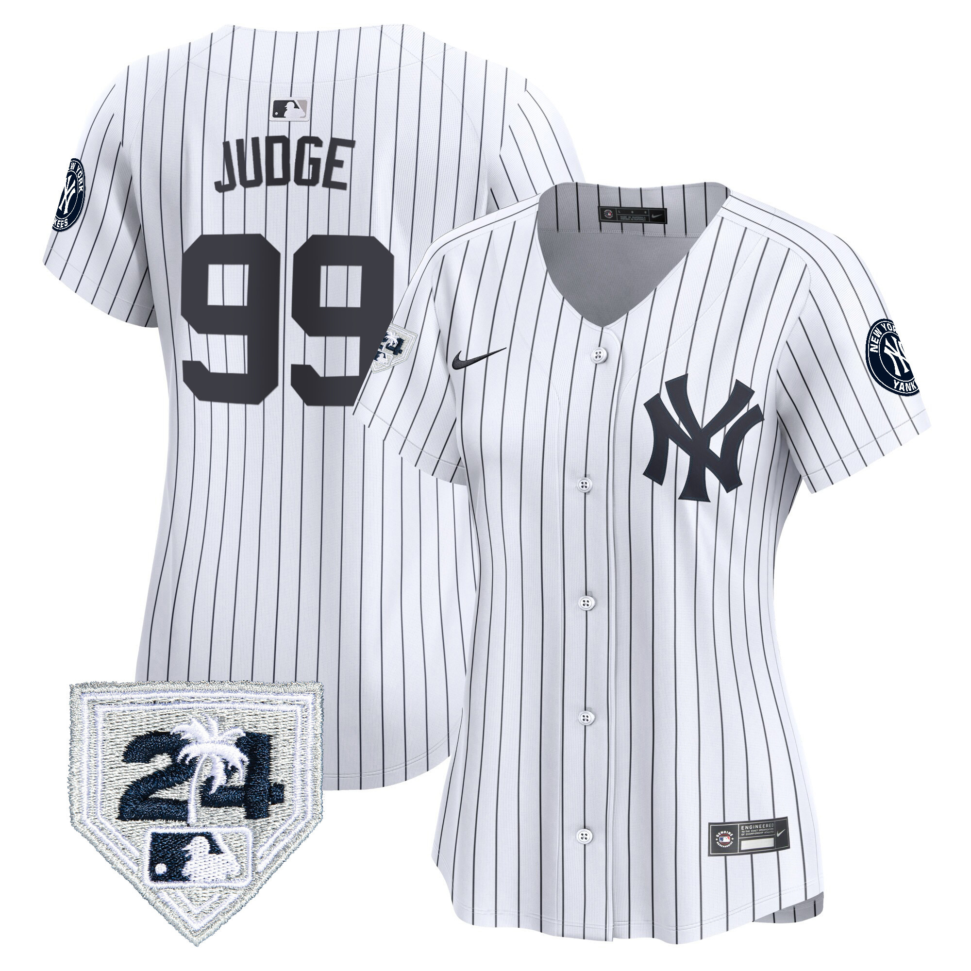 Aaron Judge Women's New York Yankees Spring Training Patch Vapor Premier Limited V2 White Jersey