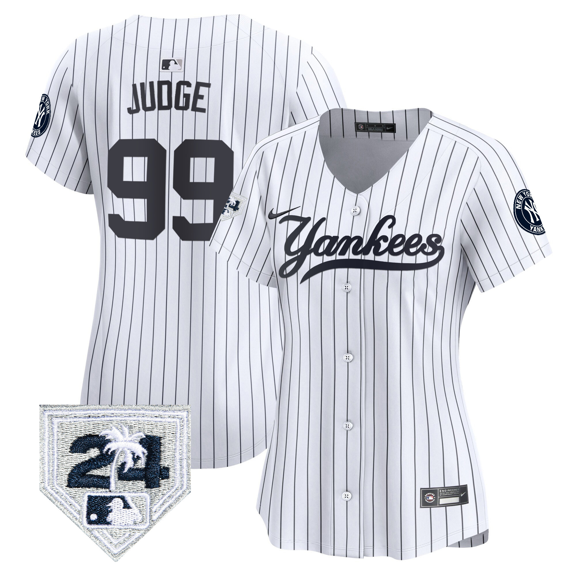 Aaron Judge Women's New York Yankees Spring Training Patch Vapor Premier Limited V6 White Jersey