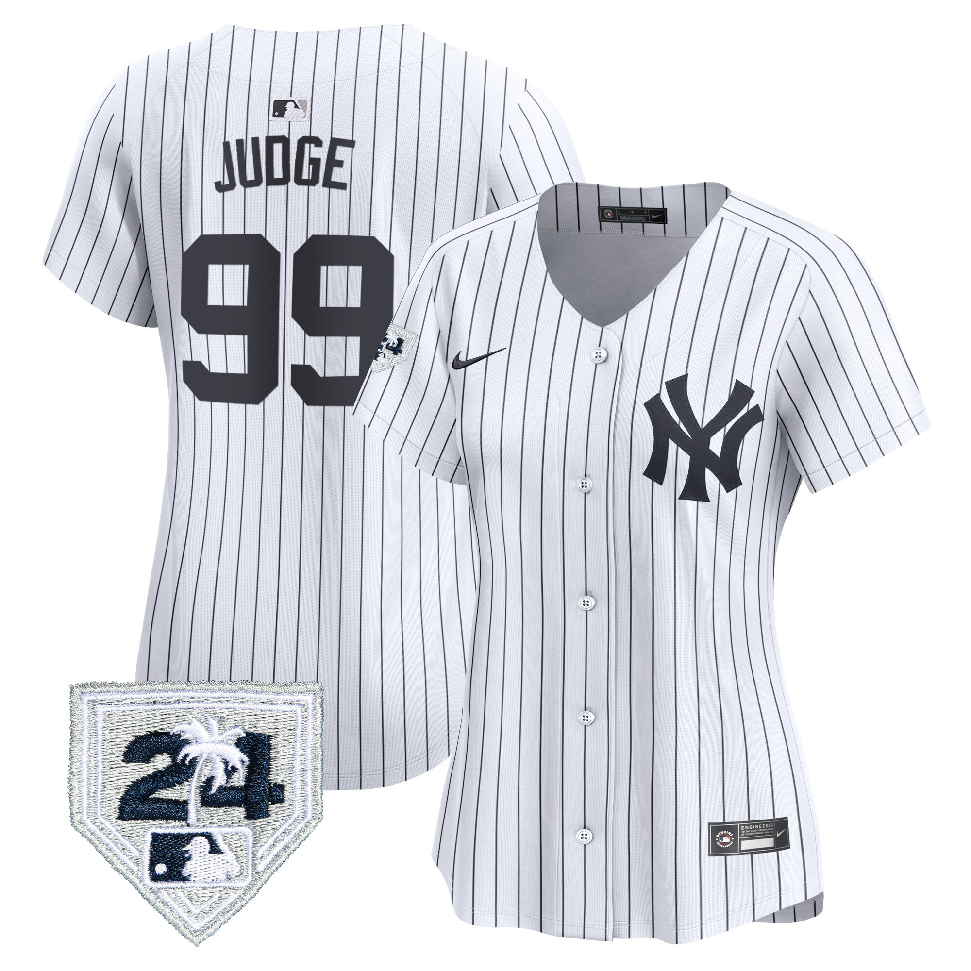 Aaron Judge Women's New York Yankees Spring Training Patch Vapor Premier Limited White Jersey
